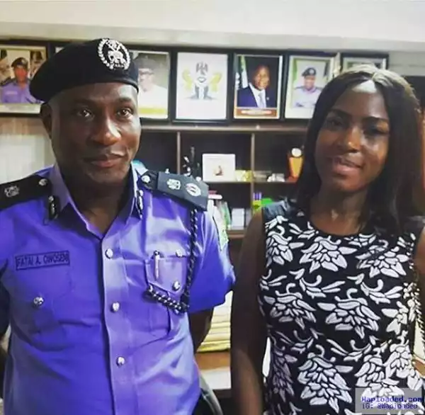 Photo: Linda Ikeji all smiles with Police commissioner after Wizkid apologized to her